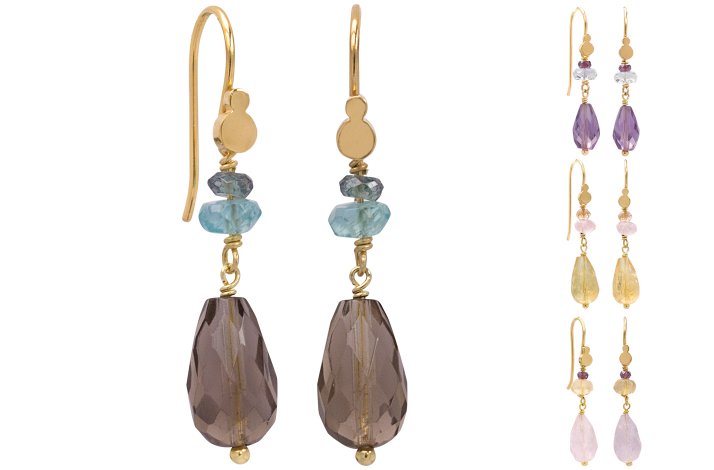 Gold plated ear rings - 766