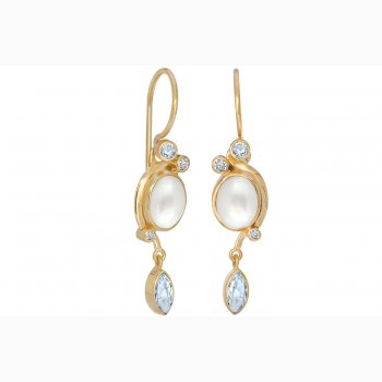 Gold plated ear ring - Optimism