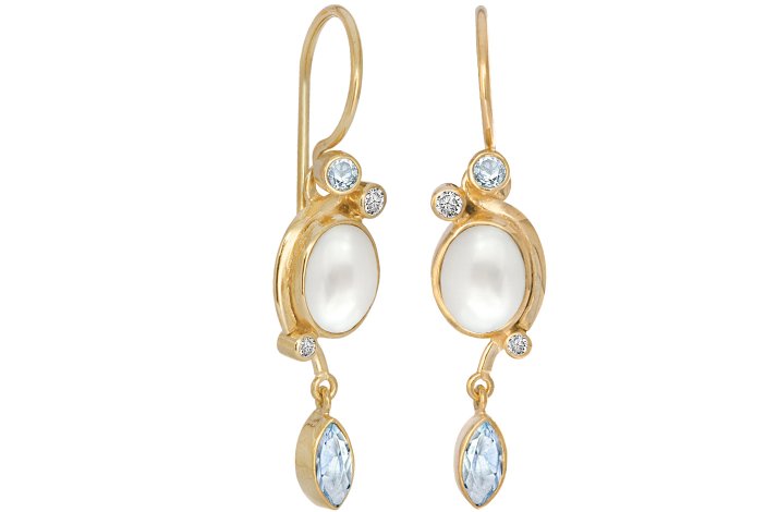 Gold plated ear ring - Optimism
