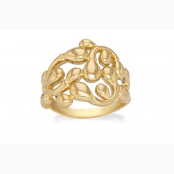 Gold plated ring - Dancing Drops