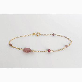 Gold bracelet, sapphire - Horizon