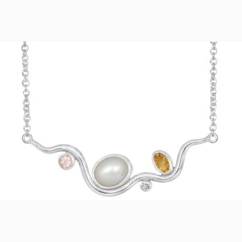 Silver necklace - Happy Bow