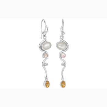 Silver ear ring - Happy Bow