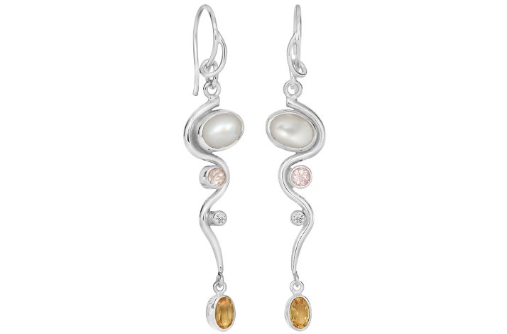 Silver ear ring - Happy Bow