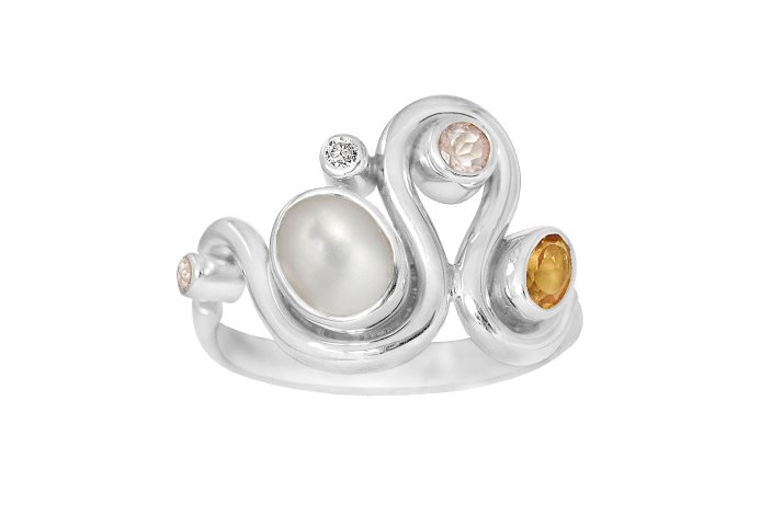 Slv ring - Happy Bow