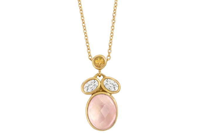 Forgyldt collier - Prism