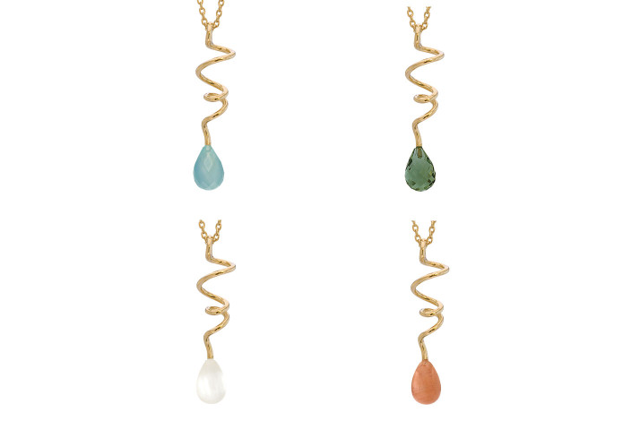 Forgyldt collier - Soft Line