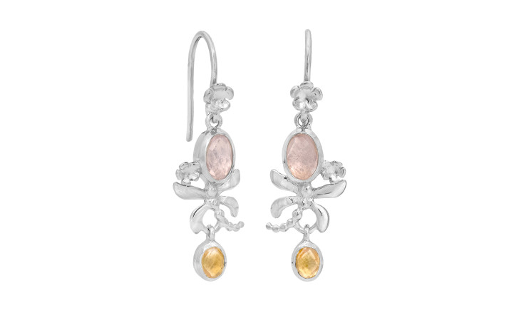 Silver ear ring - Dragonfly