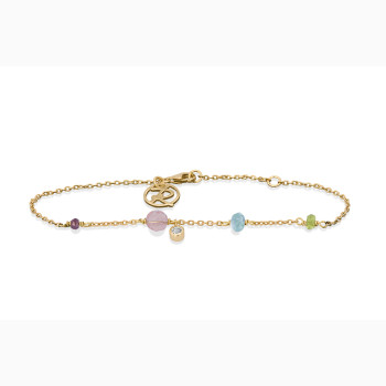 Gold plated bracelet, chalcedony - Minetta