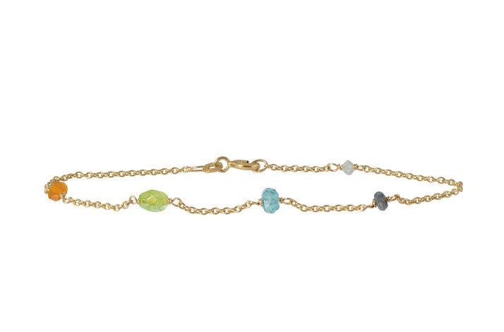 Guld armbnd, peridot - Horizon