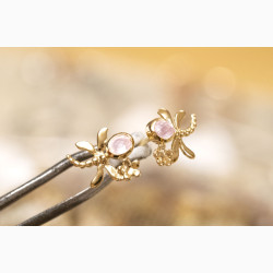 Gold plated ear pin - Dragonfly