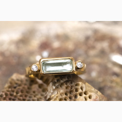 Gold plated ring - Petite Octagon