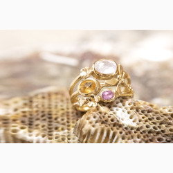 Forgyldt ring - Dragonfly