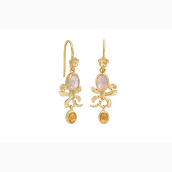 Gold plated ear ring - Dragonfly