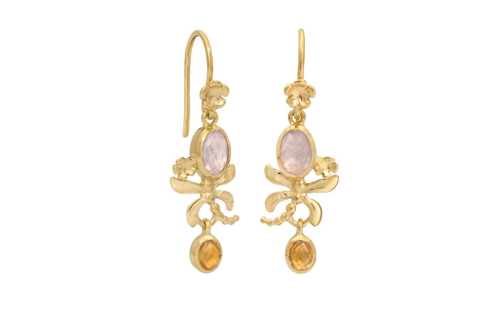 Gold plated ear ring - Dragonfly