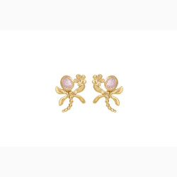 Gold plated ear pin - Dragonfly