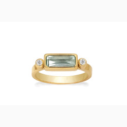 Gold plated ring - Petite Octagon