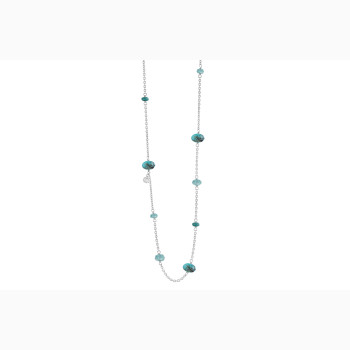 Silver necklace, Turquoise - Minetta