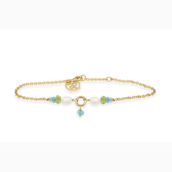 Forgyldt armbnd, peridot - Cordelia