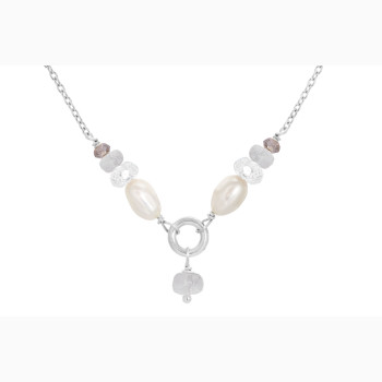 Slv collier, krystal - Cordelia