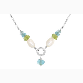 Slv collier, peridot - Cordelia
