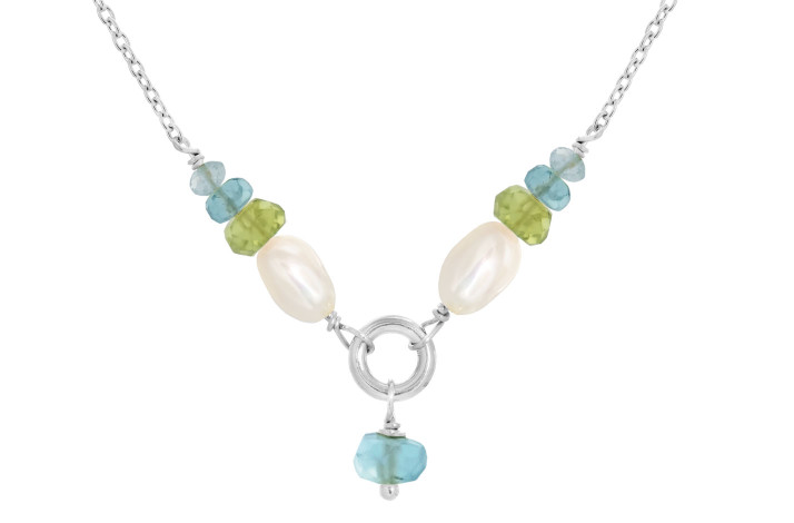 Slv collier, peridot - Cordelia