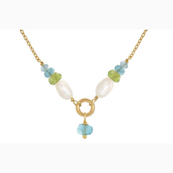 Forgyldt collier, peridot - Cordelia