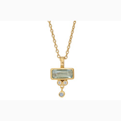 Gold plated necklace - Petite Octagon