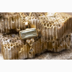 Gold plated necklace - Petite Octagon