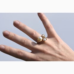 Gold plated ring - Autumn Bloom